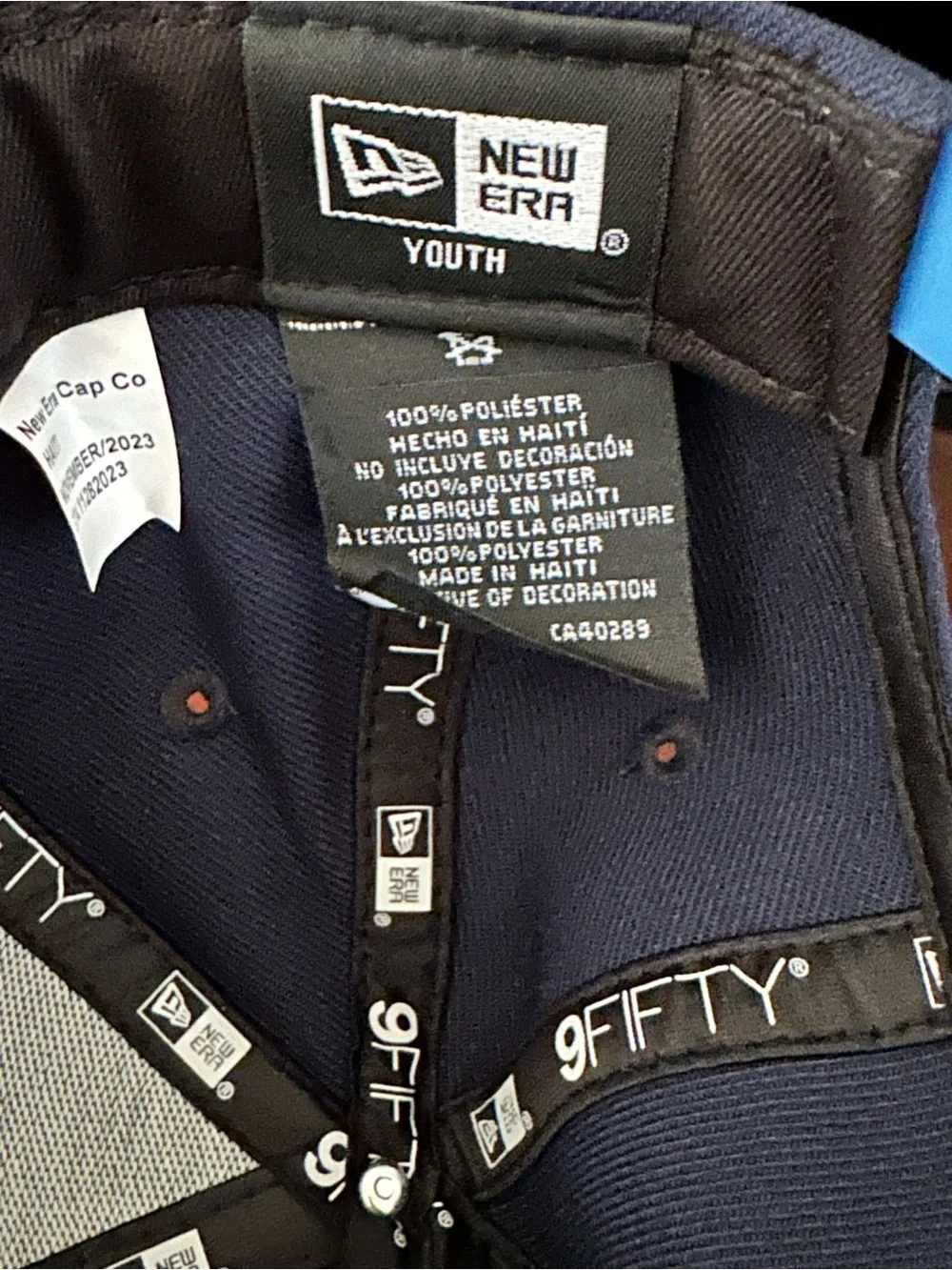 New Era Kids Navy and Light Blue Grizzly Logo Cap